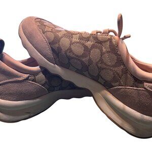 Coach Womens Signature Suede 9.5 Canvas Sneakers